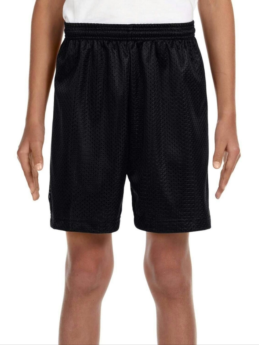 3/$20🌟 Youth A4 Black Athletic Mesh Six Inch Inseam Shorts Mesh Size XL